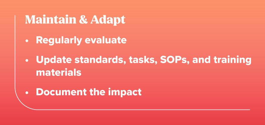 3. Maintain & Adapt